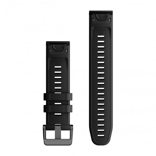 Quickfit 22 mm Watch bands, Black Silicone