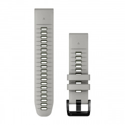 Quickfit 22 mm Watch bands, Fog Grey/Moss Silicone