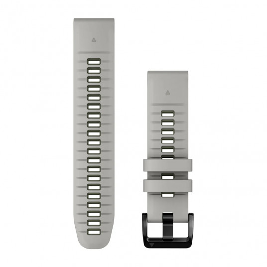 Quickfit 22 mm Watch bands, Fog Grey/Moss Silicone