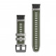 Quickfit 22 mm Watch bands, Fog Grey/Moss Silicone