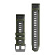 Quickfit 22 mm Watch bands, Moss/Graphite Silicone