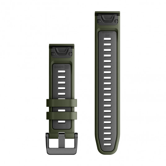 Quickfit 22 mm Watch bands, Moss/Graphite Silicone