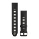 QuickFit 20 Watch Bands, Black/Pebble Gray Silicone
