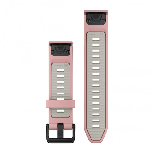 QuickFit 20 Watch Bands, Dust Rose/Fog Gray Silicone