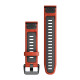 QuickFit 20 Watch Bands, Flame red/Graphite silicone