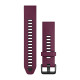 QuickFit 20 Watch Bands, Merlot/Graphite Silicone