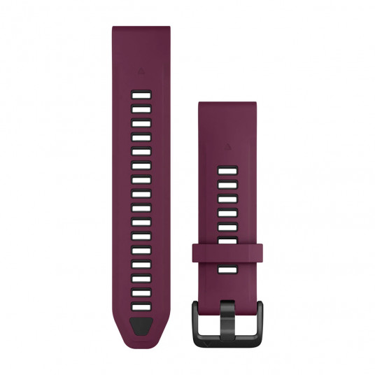 QuickFit 20 Watch Bands, Merlot/Graphite Silicone