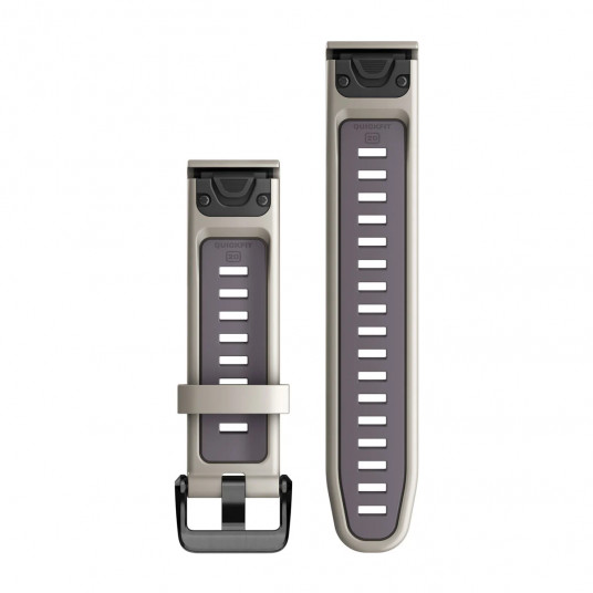 QuickFit 20 Watch Bands, Light sand/deep orchid silicone