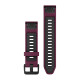 QuickFit 20 Watch Bands, Merlot/Graphite Silicone