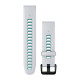 QuickFit 20 Watch Bands, Whitestone/Aqua silicone