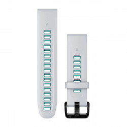 QuickFit 20 Watch Bands, Whitestone/Aqua silicone