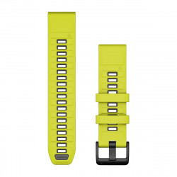 QuickFit 22 Watch Bands, Amp Yellow/Graphite Silicone