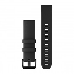 QuickFit 22 Watch Bands, Black, black stainless steel hardware