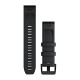 QuickFit 22 Watch Bands, Black, black stainless steel hardware
