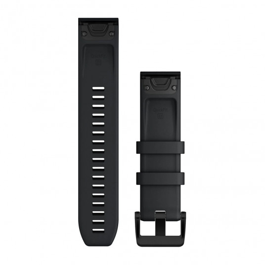QuickFit 22 Watch Bands, Black, black stainless steel hardware