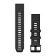 QuickFit 22 Watch Bands, Black/Pebble Gray Silicone