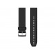 QuickFit 22 Watch Bands, Black/Silver silicone