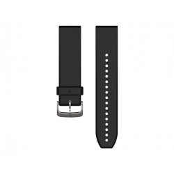 QuickFit 22 Watch Bands, Black/Silver silicone