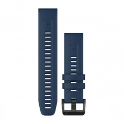 QuickFit 22 Watch Bands, Captain blue, black stainless steel hardware