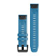 QuickFit 22 Watch Bands, Cirrus blue, black stainless steel hardware