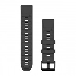 QuickFit 22 Watch Bands, Graphite Silicone