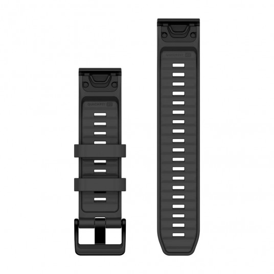 QuickFit 22 Watch Bands, Graphite Silicone
