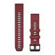 QuickFit 22 Watch Bands, Marsala/Graphite Silicone
