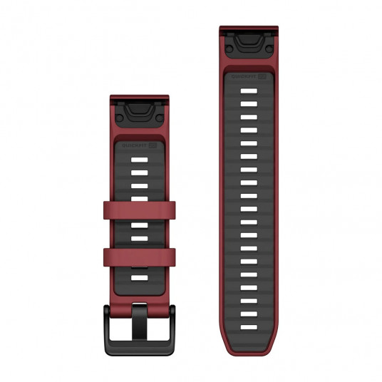 QuickFit 22 Watch Bands, Marsala/Graphite Silicone