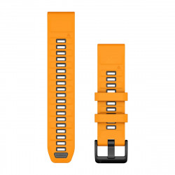 QuickFit 22 Watch Bands, Spark Orange/Graphite Silicone
