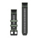 QuickFit 22 Watch Bands, Willow/Graphite Silicone