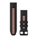 QuickFit 26 Watch Bands, Black/Flame Red Silicone