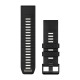 QuickFit 26 Watch Bands, Black/Pebble Gray Silicone