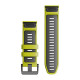 QuickFit 26 Watch Bands, Electric Lime/Graphite Silicone