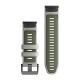 QuickFit 26 Watch Bands, Fog Grey/Moss Silicone