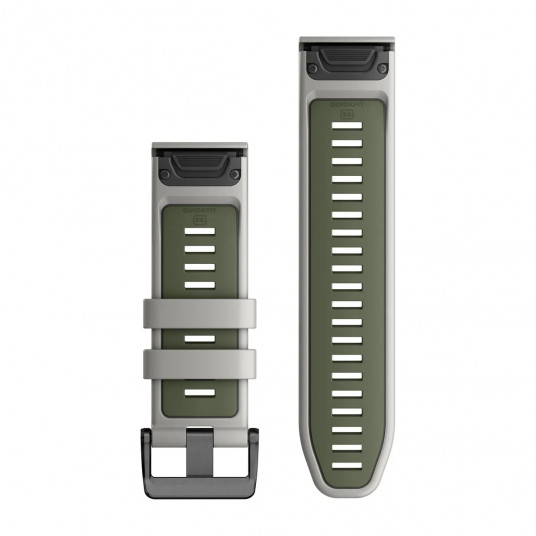 QuickFit 26 Watch Bands, Fog Grey/Moss Silicone