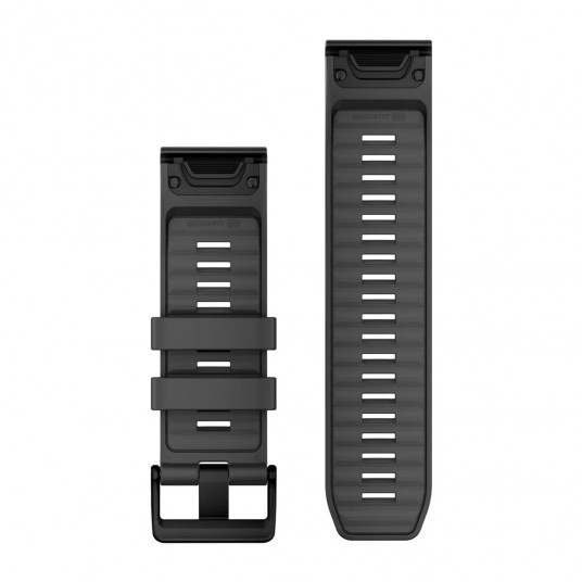 QuickFit 26 Watch Bands, Graphite Silicone