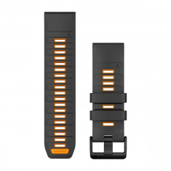 QuickFit 26 Watch Bands, Graphite/Spark Orange Silicone