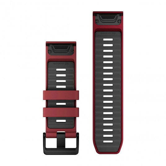 QuickFit 26 Watch Bands, Marsala/Graphite Silicone