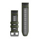 QuickFit 26 Watch Bands, Moss/Graphite Silicone