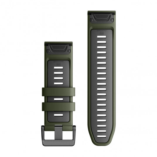 QuickFit 26 Watch Bands, Moss/Graphite Silicone