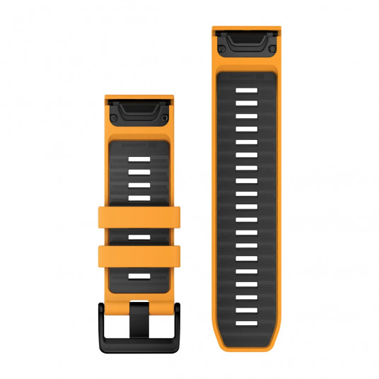 QuickFit 26 Watch Bands, Spark Orange/Graphite Silicone
