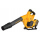 DEWALT DCM572X1-QW bezvadu lapu pūtējs 193 km/h Melns, Dzeltens 18 V litija jonu (Li-Ion)