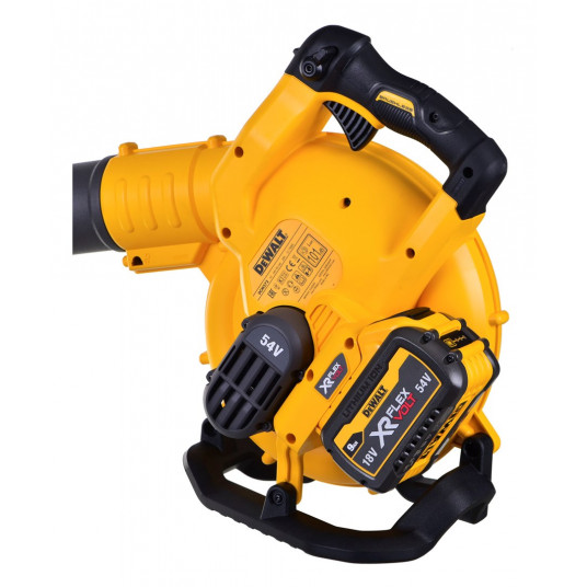 DEWALT DCM572X1-QW bezvadu lapu pūtējs 193 km/h Melns, Dzeltens 18 V litija jonu (Li-Ion)