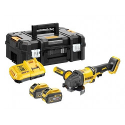 DEWALT DCG418X2-QW leņķa slīpmašīna 125mm 54V FV 2x9Ah melna, dzeltena