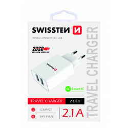 Swissten Premium Travel Charger USB 2.1А / 10.5W White