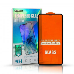 Timy Original Full Face / Full Glue Tempered Glass with Frame Samarng Galaxy A42 5G Black