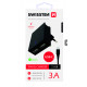 Swissten Premium Travel Charger USB 3А / 15W With USB-C Cable 120 cm Black