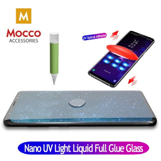 Mocco UV 9H Tempered Glass Full Cover + Eco Glue + Lamp For Apple iPhone XS Max / iPhone 11 Pro Max Transparent