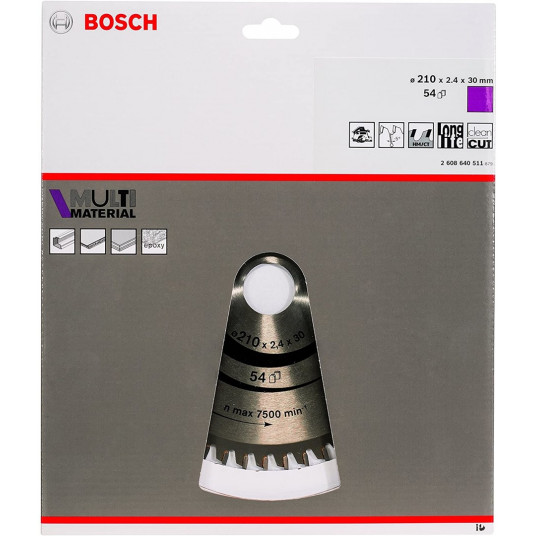 BOSCH MULTI MATER zāģa asmens 210x30x54Z x2,4