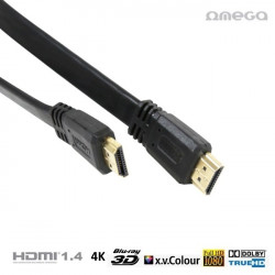 Omega OCHF14 HDMI Gold Platted Cable 19pin / 2160p / Ultra HD / 4K / 1.5m Black